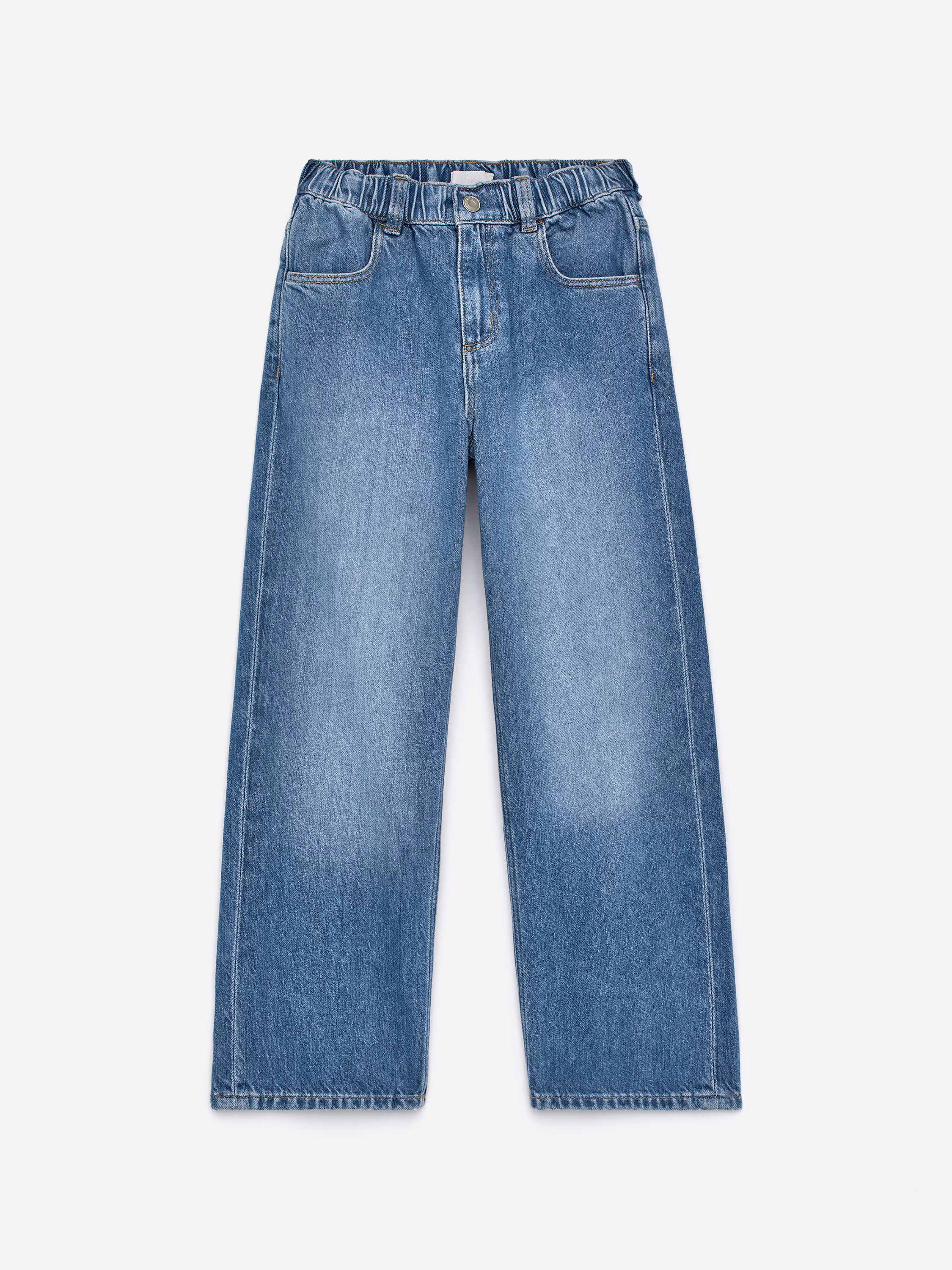 Pull-On Denim Trousers