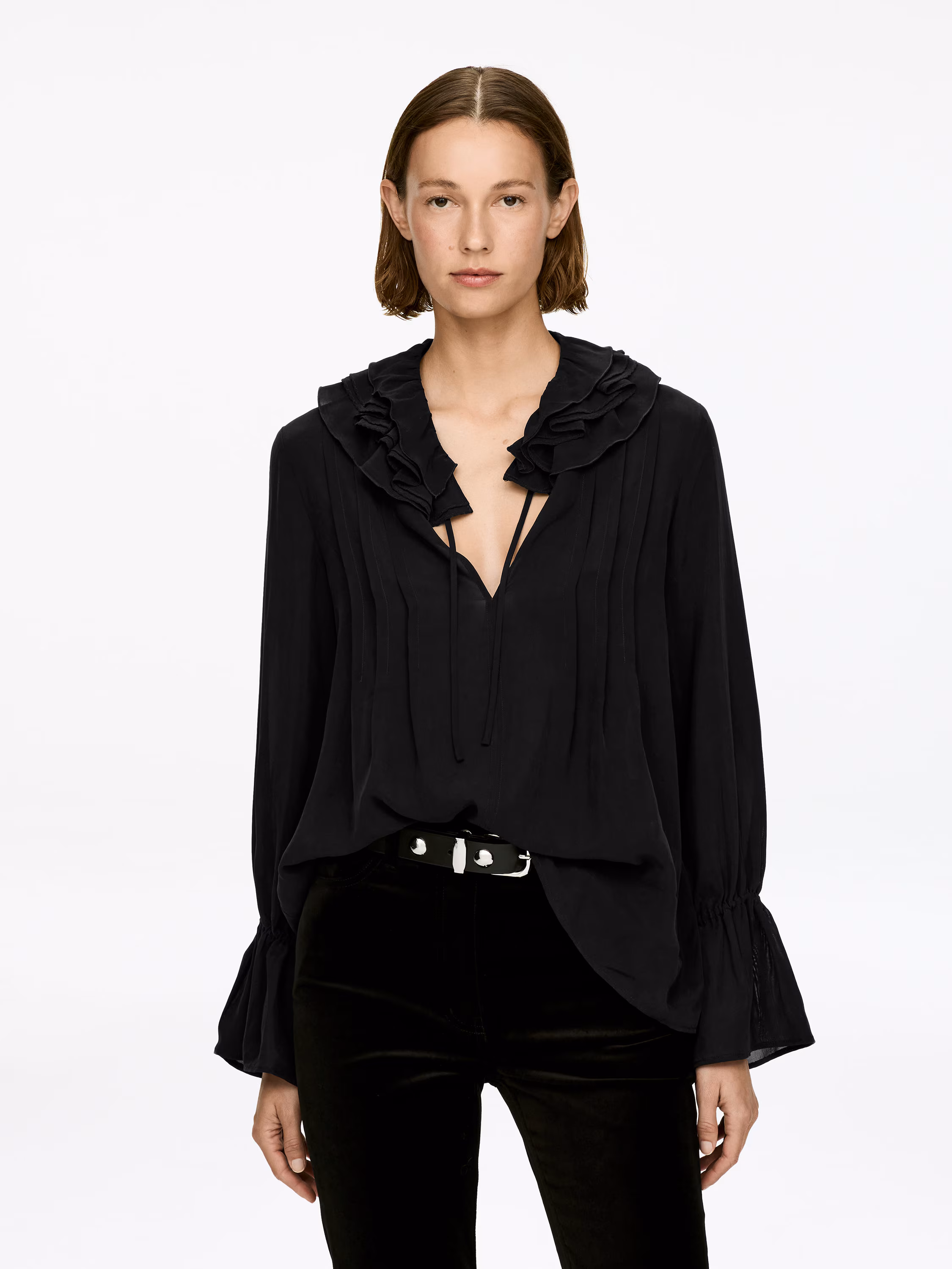 Frill-Collar Blouse