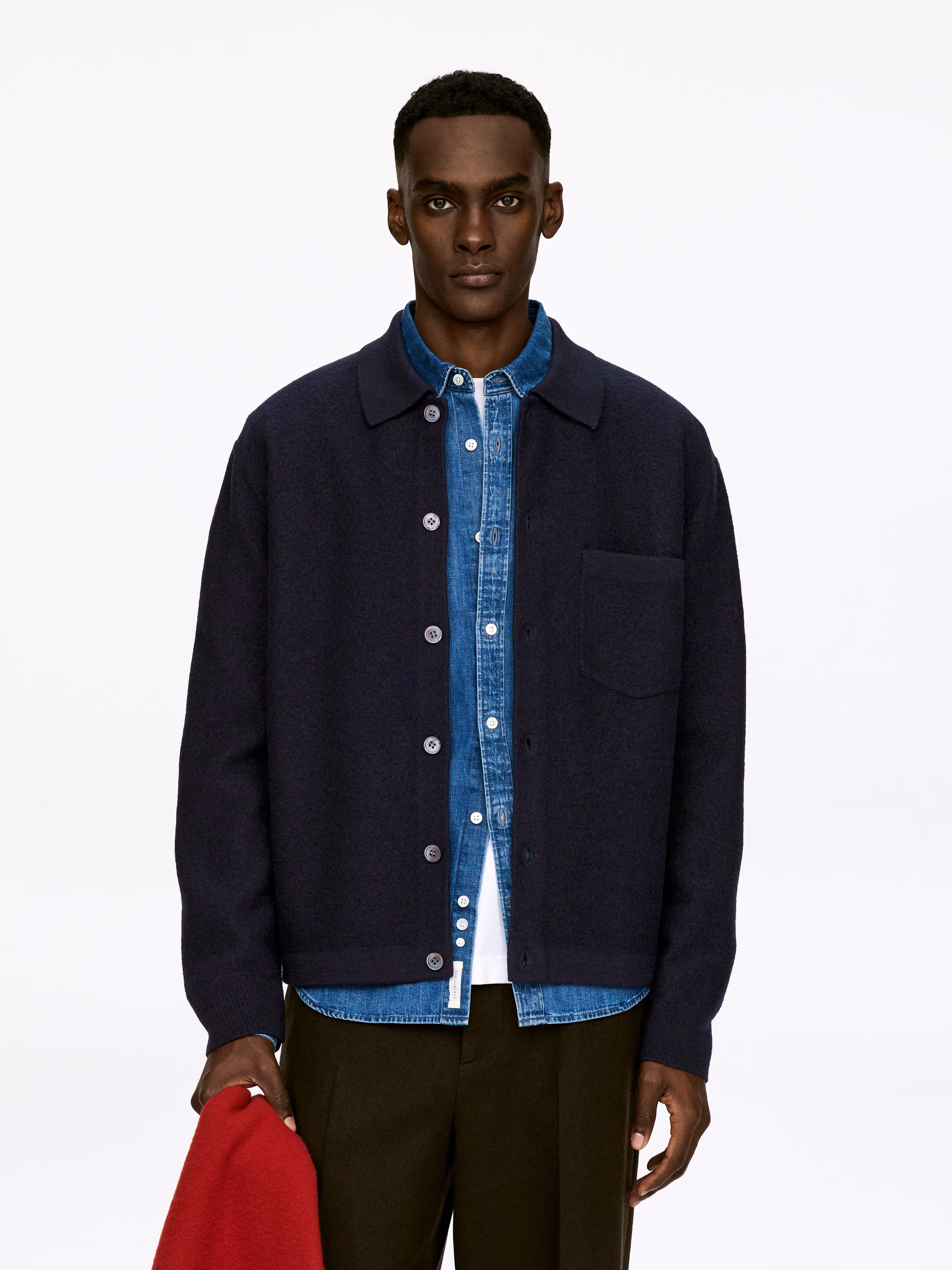 Boiled Wool Cardigan